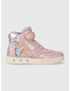 Dětské sneakers boty Geox x Disney růžová barva
