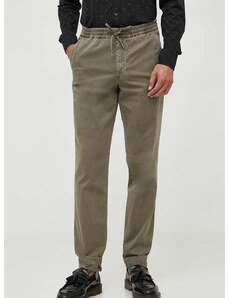 Kalhoty Tommy Hilfiger pánské, zelená barva, jednoduché