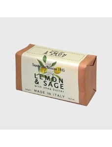 Saponificio Varesino Lemon & Sage tuhé přírodní mýdlo s bambuckým máslem 300 g