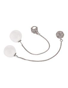 Fashion Jewellery Náušnice visací s kamínkem a perličkou