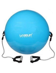 LiveUp Flex LS3227 gymball s expandery modrá
