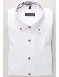 Košile Eterna Modern Fit s krátkým rukávem Lněná Bílá L_2344C243_02