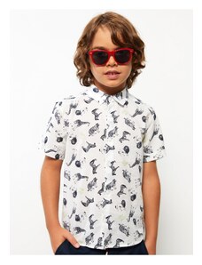 LC Waikiki Boy's Patterned Short Sleeve Poplin Shirt