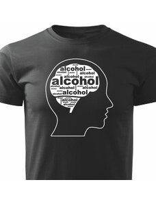 STRIKER Pánské tričko mozek alkohol