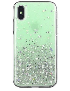 WOZINSKY Wozinsky Star Glitter silikonové pouzdro pro Apple iPhone XR zelená