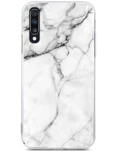 WOZINSKY Wozinsky Marble silikónové pouzdro pro Samsung Galaxy A70 bílá