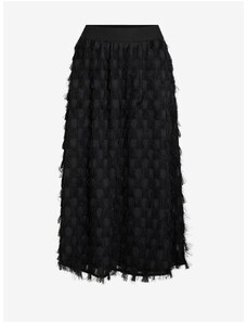 Černá dámská vzorovaná midi sukně VILA Amellia - Dámské