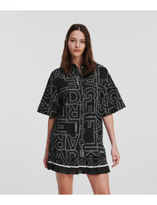 KOŠILE KARL LAGERFELD PRINTED LINEN SS BLOUSE