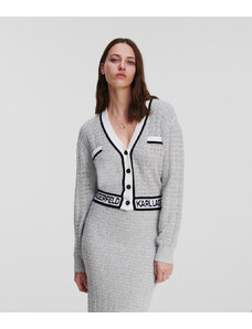 SVETR KARL LAGERFELD CROPPED BOUCLE CARDIGAN