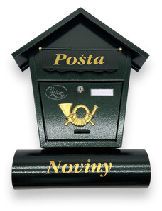 Pošta Poštovní schránka zelené barvy