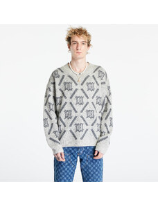 Pánský svetr MISBHV M Argyle Knit Sweater UNISEX Perfect Grey