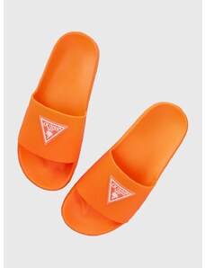 Pantofle Guess BEACH SLIPPERS dámské, oranžová barva, E3GZ12 BB00F