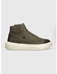 Sneakers boty G-Star Raw DEXTER MID NUB zelená barva, 2242048701.OLV