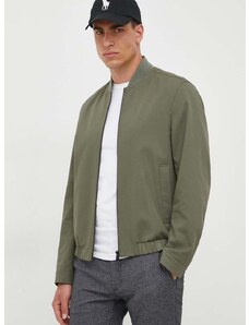 Bunda Calvin Klein pánská, zelená barva, přechodná