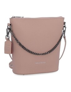 Elegantní kabelka s řetízkovým popruhem Famito NB0041 béžová růžová