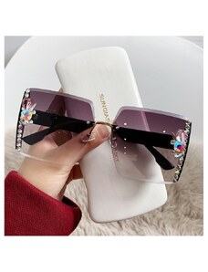 Vysoce kvalitní sluneční brýle OK304WZ3 s UV400 filtrem a krystaly, ideální pro jarní a letní styl