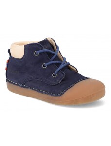 Barefoot dětské kotníkové boty Koel - Avery Bio Nubuk blue modrá