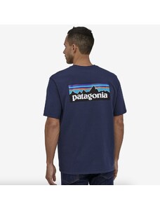 Patagonia Men's P-6 Logo Responsibili Tee - Classic Navy