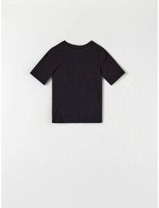 Sinsay - Proužkované tričko - černá