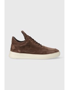 Semišové sneakers boty Filling Pieces Low Top Suede hnědá barva, 10122791909