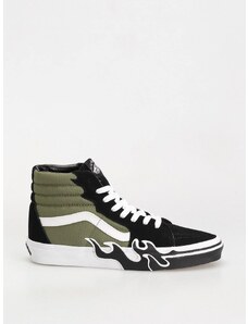 Vans Sk8 Hi Flame (loden green)černá