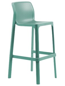 Nardi Tyrkysově modrá plastová zahradní barová židle Net 76 cm
