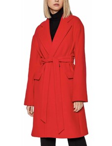 Červený vlněný kabát - PINKO