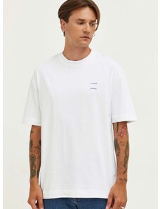 Bavlněné tričko Samsoe Samsoe JOEL bílá barva, M22300126