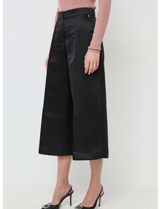 Kalhoty Twinset dámské, černá barva, střih culottes, high waist