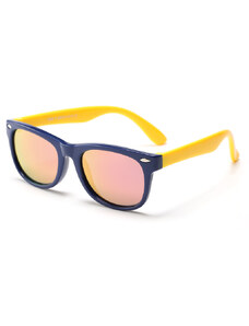 Techsuit Polarizované sluneční brýle pro děti UV ochrana Žlutá/tmavě modrá