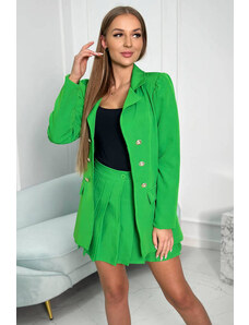 Wloski Komplet zelené sako a sukně 2191