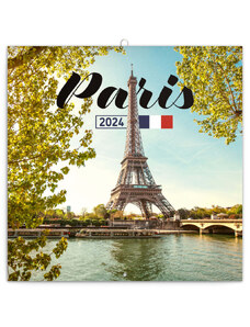 BAAGL Poznámkový kalendář Paříž 2024, 30 × 30 cm