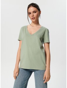 Sinsay - Bavlněné tričko - zelená