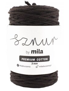 Bavlněná šňůra MILA Premium Cotton 3 mm - čokoládová