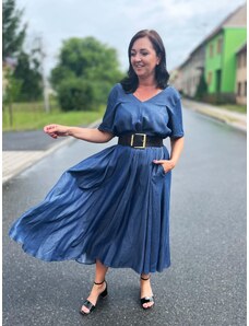 MyoMya Myastreet Dámské džínové denim šaty s kapsami