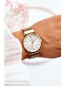 Kesi Síťovaný náramek Giorgio&Dario Analogové hodinky Zlato-bílá