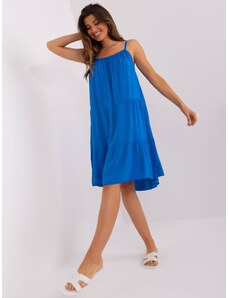 Fashionhunters Tmavě modré vzdušné šaty od OCH BELLA