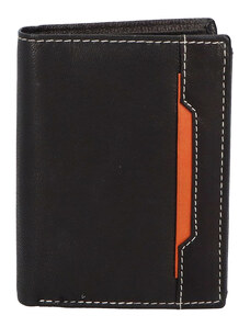 DIVILEY Trendová pánská kožená peněženka Vero, černo - koňaková