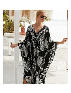 Dámské černobílé plážové šaty