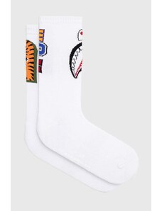 Ponožky A Bathing Ape pánské, bílá barva, 001SOI801007M-RED