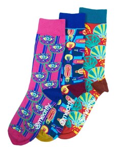 Meatfly ponožky Globe socks - S19 Triple pack | Mnohobarevná