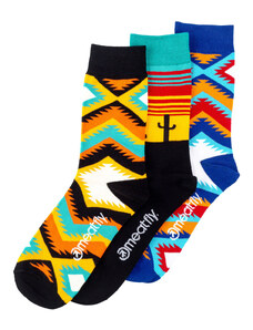 Meatfly ponožky Arizona socks - S19 Triple pack | Mnohobarevná