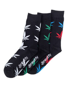 Meatfly ponožky Ganja Black socks - S19 Triple pack | Mnohobarevná
