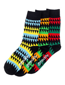 Meatfly ponožky Triangle socks - S19 Triple pack | Mnohobarevná