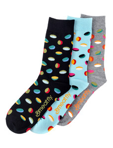 Meatfly ponožky Oval socks - S19 Triple pack | Mnohobarevná