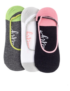Meatfly ponožky Low socks - Triple pack E/ Logo | Mnohobarevná