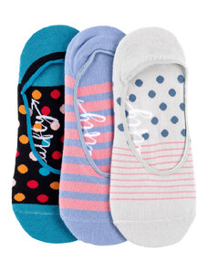 Meatfly ponožky Low socks - Triple pack I/ Blue | Mnohobarevná