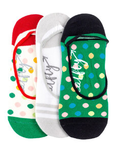 Meatfly ponožky Low socks - Triple pack K/ Green | Mnohobarevná