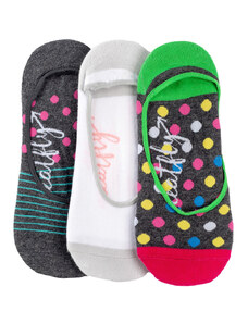 Meatfly ponožky Low socks - Triple pack L/ Fuchsia | Mnohobarevná