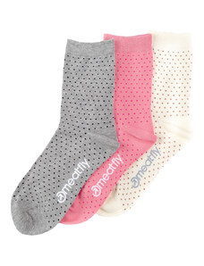 Meatfly ponožky Rainy Dots socks - S19 Triple pack | Mnohobarevná